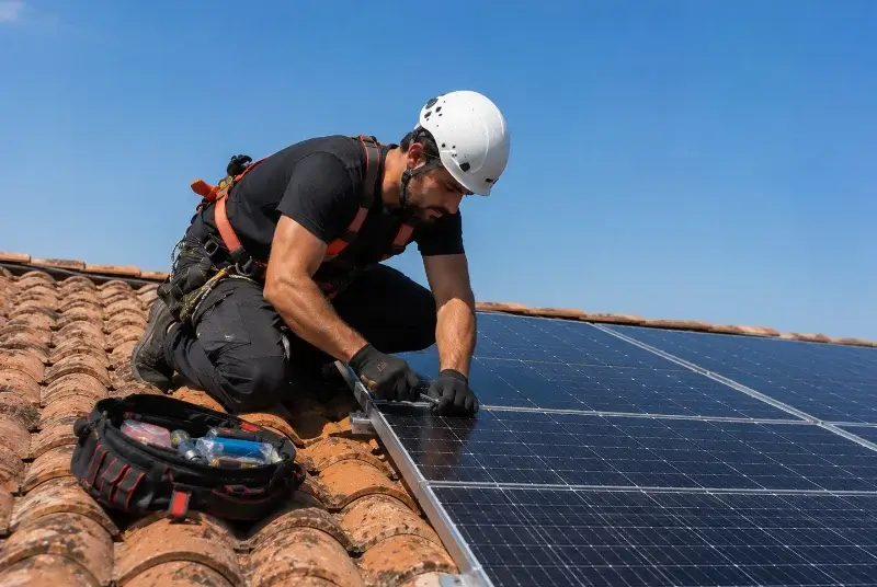 Maintenance et monitoring de panneaux solaires à Chamelet